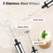 USB Charging Electric Egg Beater Milk Frother Handheld Drink Coffee Foamer Silver with 3 Stainless Steel Whisks