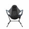 Camping Chair Foldable Swing Luxury Recliner Relaxation Swinging Comfort Lean Back Outdoor Folding Chair Outdoor Freestyle Portable Folding Rocking Chair Blue