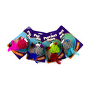 Chompers Purrfect Paws Cat toy - Colourful Mouse - with feathers 1 x Colour Randomly Selected