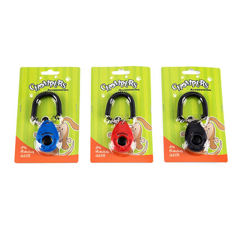Chompers Dog Training Clicker with Wrist strap - 1 x Colour Randomly Selected