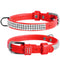 Waudog Leather Dog Collar with Crystals 21-29CM RED