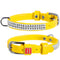 Waudog Leather Dog Collar with Crystals 21-29CM YELLOW