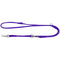 Waudog Purple Leather Round Adjustable Clip Leash W10MM-L183CM