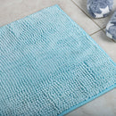 Microfiber Shower & Bathroom Bath Mat Non Slip Soft Pile Design (Aqua)