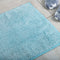 Microfiber Shower & Bathroom Bath Mat Non Slip Soft Pile Design (Aqua)