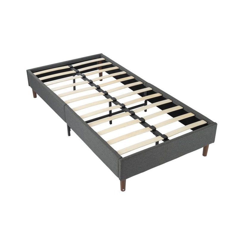 Bed Frame Mattress Foundation (Dark Grey) &