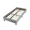 Bedframe with Wooden Slats (Light Grey) &