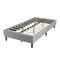 Bedframe with Wooden Slats (Light Grey) &