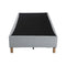 Metal Bedframe Mattress Foundation (Light Grey) &