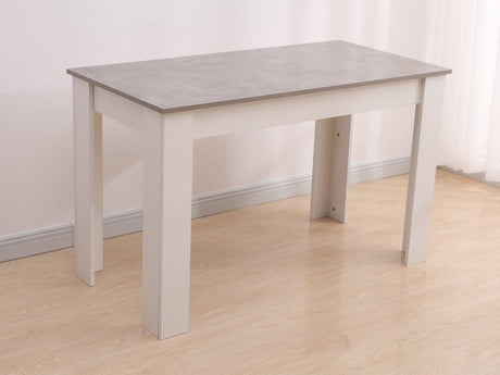 Dining Table Rectangular Wooden 120M-Grey & White