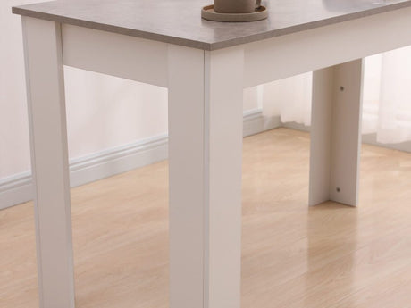 Dining Table Rectangular Wooden 120M-Grey & White