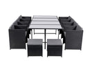 Bali 13PC  Outdoor Dining Set - Black