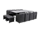 Bali 13PC  Outdoor Dining Set - Black