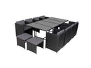 Bali 13PC  Outdoor Dining Set - Black