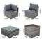 6PCS Outdoor Modular Lounge Sofa Coogee - Black