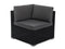 6PCS Outdoor Modular Lounge Sofa Coogee - Black