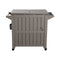 Outdoor Bar Serving Cart with Cooler Taupe