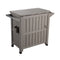 Outdoor Bar Serving Cart with Cooler Taupe