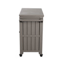 Outdoor Bar Serving Cart with Cooler Taupe