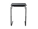 Foldable Table Adjustable Tray Laptop Desk with Removable Cup Holder-Black