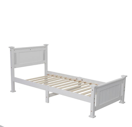Single Solid Pine Timber Bed Frame – White