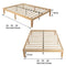 Warm Wooden Natural Bed Base Frame &