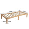 Single Size Warm Wooden Natural Bed Base Frame