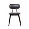 Felix Chair - Black Vinyl Seat - Chocolate - Black Frame