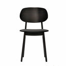 Ban Chair - Black Dolaro Vinyl Seat - Wenge H Frame