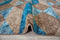 Chelsea Blue Beige Geometric Rug 80x300 cm