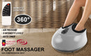 Forever Beauty Silver Foot Massager Air Compression Shiatsu Heat Remote