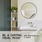La Bella Black Wall Mirror Round Aluminum Frame Makeup Decor Bathroom Vanity 60cm