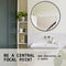 La Bella Black Wall Mirror Round Aluminum Frame Makeup Decor Bathroom Vanity 80cm