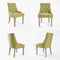 La Bella 4 Set Green French Provincial Dining Chair Amour Oak Leg