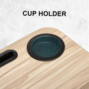 Kandaka Yellow Cedar Lap Desk Laptop Tablet Stand Cushioned Lapdesk Cup Holder