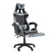 La Bella Grey Gaming Office Chair Epic Ergonomic Racing Footrest