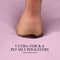 La Bella Pink Round Ottoman Foot Stool Velvet Fabric Metal Leg