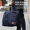 KOELE Navy Shopper Bag Travel Duffle Bag Foldable Laptop Luggage KO-BOSTON