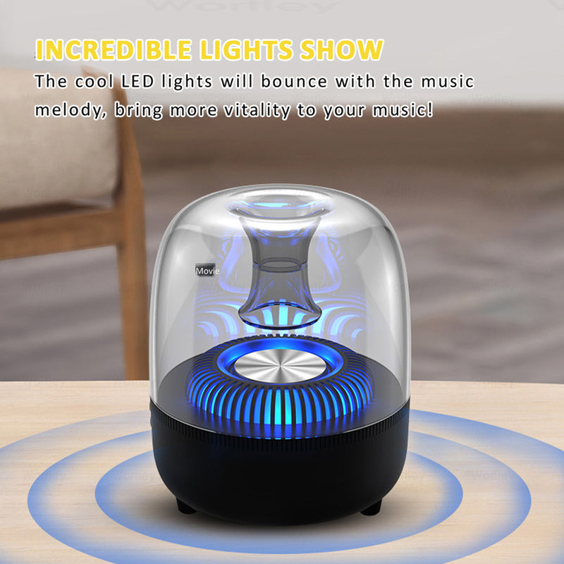 2X Volkano Wireless Rechargeable Bluetooth Speaker LED Portable TWS Stereo FM USB/TF/AUX