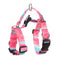 Banhamsisun L Dog Double-Lined Straps Harness and Lead Set Leash Adjustable No Pull