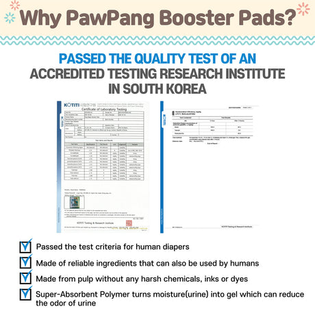 PawPang 100 Ct L Pet Dog Diaper Liners Booster Pads Disposable Adhesive
