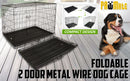 Paw Mate Wire Dog Cage Foldable Crate Kennel 42in with Tray