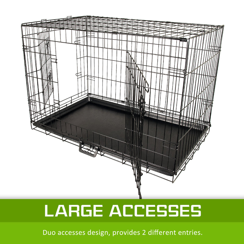 Paw Mate Wire Dog Cage Foldable Crate Kennel 42in with Tray