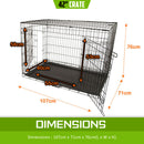 Paw Mate Wire Dog Cage Foldable Crate Kennel 42in with Tray