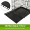 Paw Mate Wire Dog Cage Foldable Crate Kennel 48in with Tray