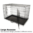 Paw Mate Wire Dog Cage Foldable Crate Kennel 30in with Tray + Cushion Mat Combo