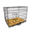 Paw Mate Wire Dog Cage Foldable Crate Kennel 42in with Tray + Cushion Mat Combo