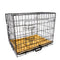 Paw Mate Wire Dog Cage Foldable Crate Kennel 48in with Tray + Cushion Mat Combo