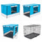 Paw Mate Wire Dog Cage Foldable Crate Kennel 30in with Tray + Blue Cover Combo