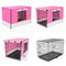 Paw Mate Wire Dog Cage Foldable Crate Kennel 30in with Tray + Pink Cover Combo